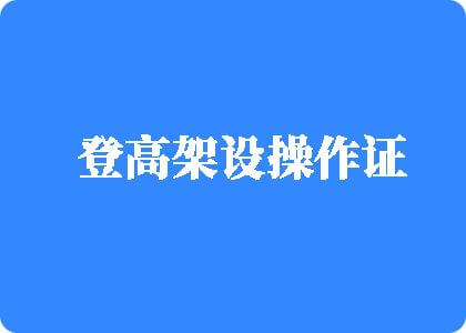 肏丝袜视频登高架设操作证